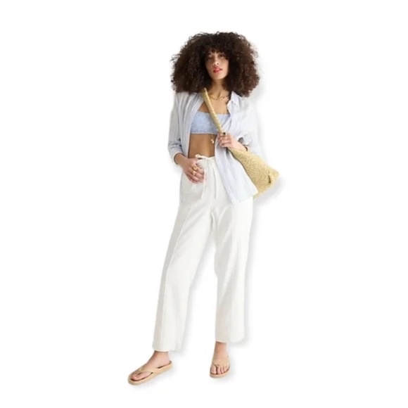 J.Crew Seaside pant in soft gauze White XXL NWT - Picture 2 of 3